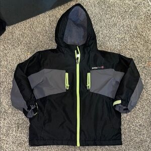 Swiss Tech Boys Black and Gray Jacket with Lime Accents